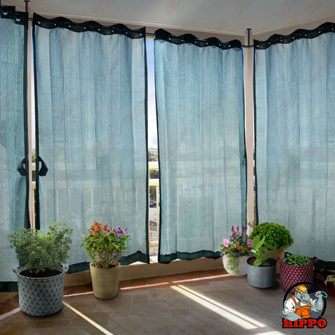 HIPPO 85% Sun Blocking Outdoor Balcony Eyelet Curtain (Pack of 2)
