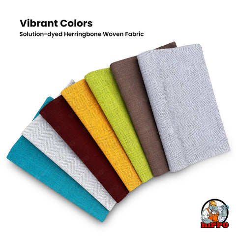 HIPPO Premium Outdoor Cushion 100% Solution Dyed Polyester 12X20IN Herringbone Weave Waterproof & Antifungal with Polyfillers