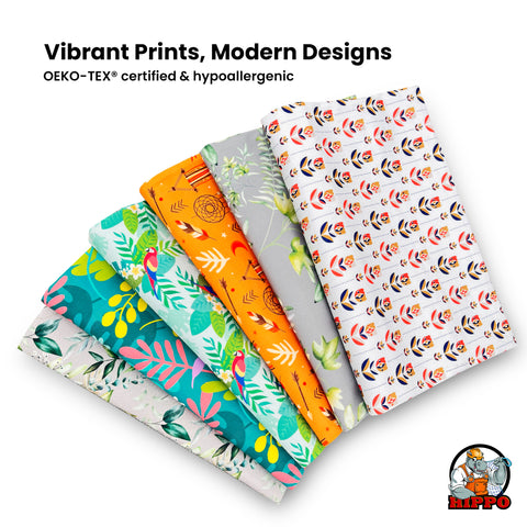 HIPPO Premium Printed Cushion Cover 100% Solution Dyed Polyester 12X20IN Waterproof & Anti Stain with UV Protected Prints