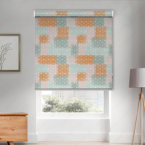 HIPPO Premium Indoor Printed Blackout Blinds (IkatPastel Mustard)