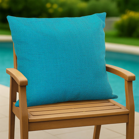 HIPPO Premium Outdoor Cushion 100% Solution Dyed Polyester 12X20IN Herringbone Weave Waterproof & Antifungal with Polyfillers