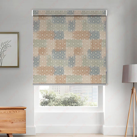 HIPPO Premium Indoor Printed Blackout Blinds (Ikat - Browns)