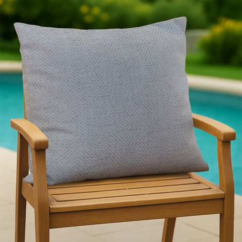 HIPPO Premium Outdoor Cushion 100% Solution Dyed Polyester 12X20IN Herringbone Weave Waterproof & Antifungal with Polyfillers