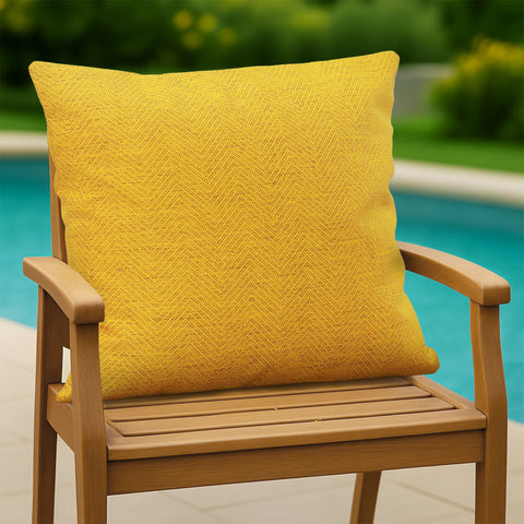 HIPPO Premium Outdoor Cushion 100% Solution Dyed Polyester 12X20IN Herringbone Weave Waterproof & Antifungal with Polyfillers