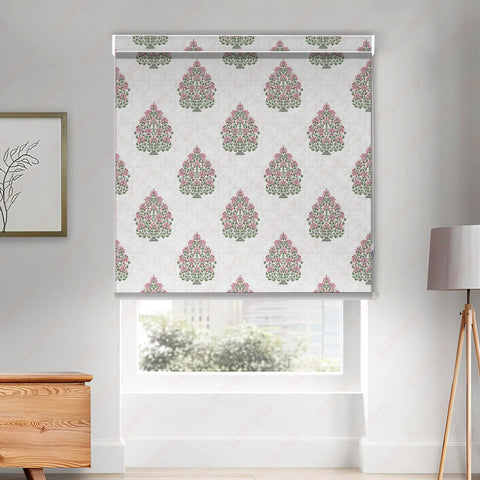 HIPPO Premium Indoor Printed Blackout Blinds (Mughal - Natural)