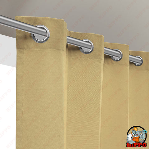HIPPO Premium Outdoor Curtains Weatherproof Water Repellent 100% Solution Dyed Polyester, 300GSM Solid Shade for Garden (1PC)