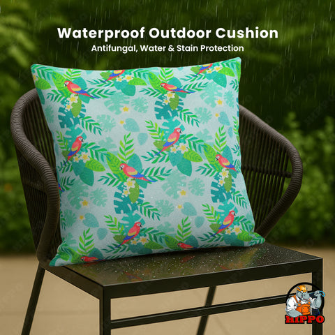 HIPPO Premium Printed Cushion Cover 100% Solution Dyed Polyester 12X20IN Waterproof & Anti Stain with UV Protected Prints