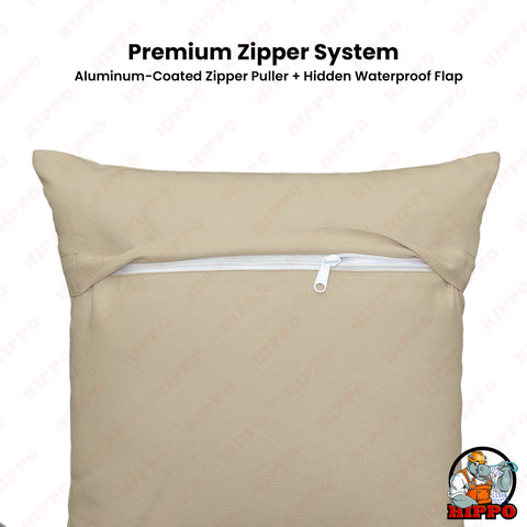 HIPPO Polyester Outdoor Balcony Garden Cushion Cover 100% Waterproof for Lawn Farmhouse Chair Swing Bench UV Resistance