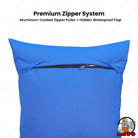 HIPPO 100% Waterproof Polyester Outdoor Balcony Garden Cushion Lawn Chair Cushions with Premium Poly Fillers