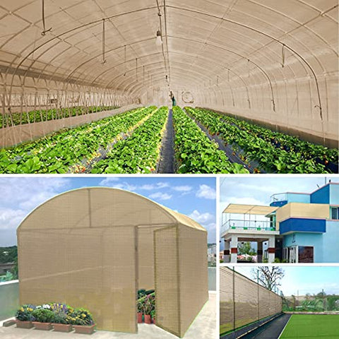 HIPPO Shade Net HDPE Fabric - Provides 85% Sun Blockage & UV Protection - Ideal for Garden, Farming, Agricultural Lands