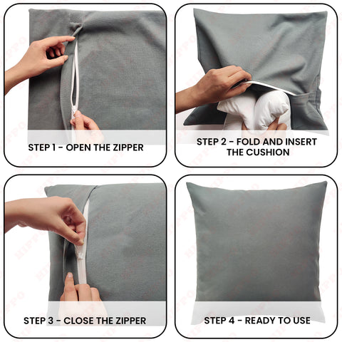 HIPPO Polyester Outdoor Balcony Garden Cushion Cover 100% Waterproof for Lawn Farmhouse Chair Swing Bench UV Resistance