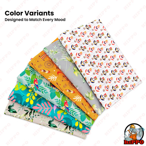 HIPPO Premium Printed Outdoor Curtain 100% Solution Dyed Polyester Luxury 350 GSM, UV Block, Anti Fade & Waterproof (1PC)