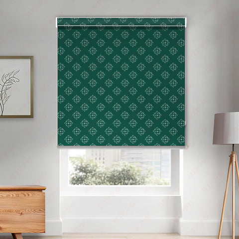 HIPPO Premium Indoor Printed Blackout Blinds (Egyptian-Green)