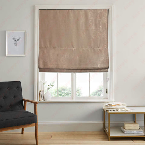 HIPPO Indoor Roman Blinds for Windows Sun Protection Light Control Corded Foldup & Down Blind for Living Room & Bedroom (Millennial Pink)