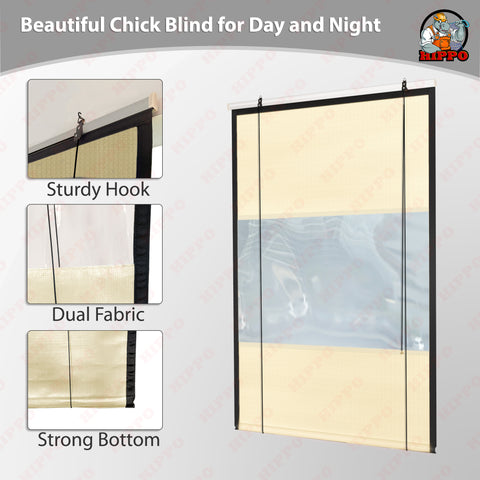 HIPPO Waterproof Vista Chick Blind for Outdoors,Sun & Dust Protection