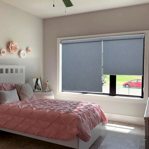 HIPPO Blackout Premium Texture Roller Blind for Windows