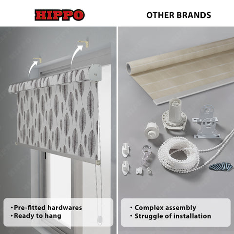 HIPPO Premium Indoor Printed Blackout Blinds