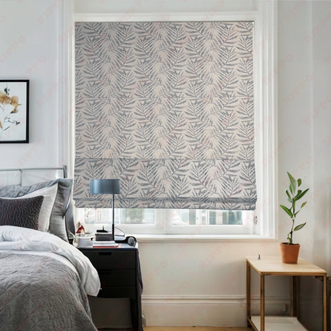 HIPPO Blackout Indoor Roman Blind for Windows Sun Protection Room Darkening for Living Room, Bedroom Corded Foldup & Down Blinds( COASTALPALM )