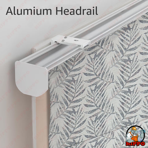 HIPPO Blackout Indoor Roman Blind for Windows Sun Protection Room Darkening for Living Room, Bedroom Corded Foldup & Down Blinds
