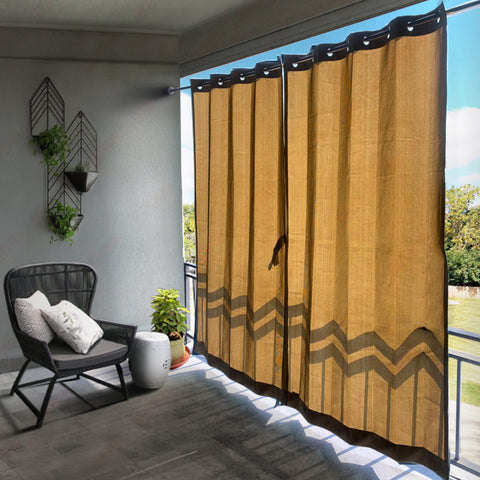 HIPPO 85% Sun Blocking Outdoor Balcony Eyelet Curtain (Pack of 2) (Clearance Sale)