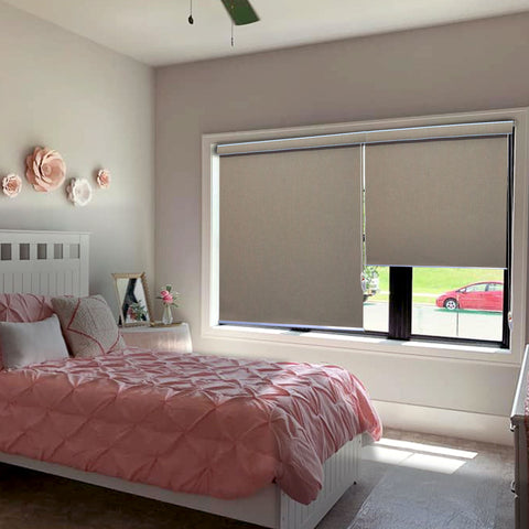 HIPPO Blackout Premium Texture Roller Blind for Windows